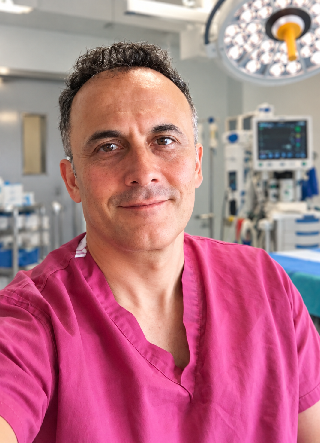 Mr Faz Pakarian in theatre, Consultant Gynaecologist